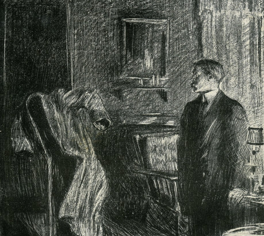 Louis Strimpl illustration from an early edition of The Invisible Man by H.G. Wells.