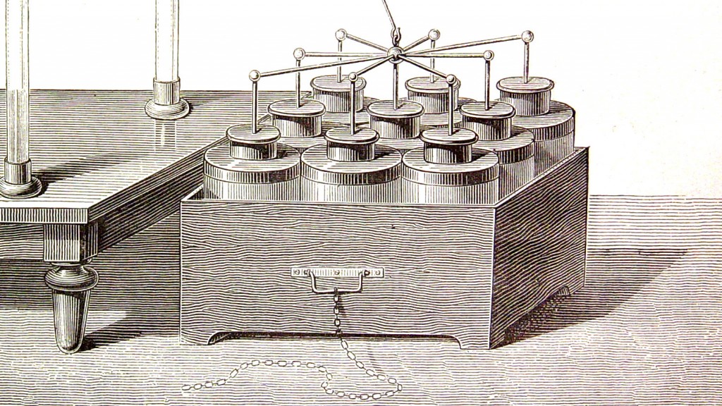 Benjamin Franklin open sourced an array of Leyden jars and named it a "battery"