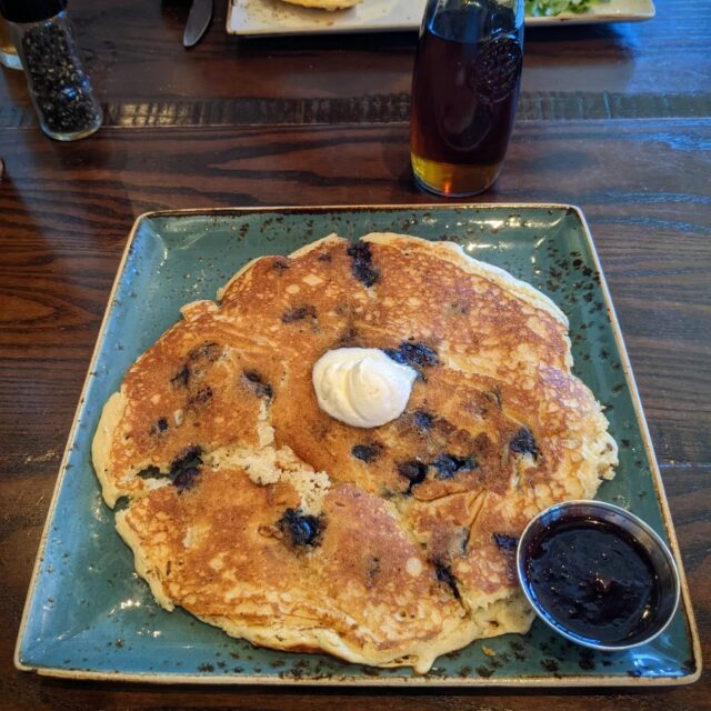 Having a big blueberry pancake with a late breakfast at First Watch in Coppell
.
#photooftheday #pancakes